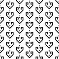 Tribal seamless pattern Aztec black and white background texture for fabric print. Geometric shapes designs. Royalty Free Stock Photo