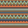 Tribal seamless pattern aztec stripes abstract hand drawn. Vector illustration ready for fashion textile print Royalty Free Stock Photo