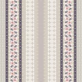 Tribal seamless pattern, shite floral and soft background