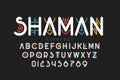 Tribal shamanic style font