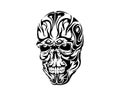 Tribal Skull Tattoo Design