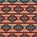 Tribal southwestern native american navajo seamless pattern