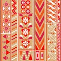 Tribal striped seamless pattern.