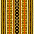 Tribal striped vector seamless pattern. Abstract ornamental geom Royalty Free Stock Photo