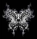 Tribal style butterfly tattoo Royalty Free Stock Photo