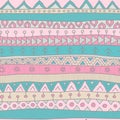 Tribal style seamless vector pattern for textile, scrapbooking, wrapping paper and background. Pastel colors Royalty Free Stock Photo