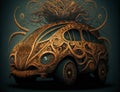 Tribal style vehicle graphics, digital illustration painting artwork Royalty Free Stock Photo