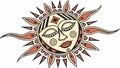 Tribal Sun Mask Abstract Art Vector Design, vector design Generative AI Royalty Free Stock Photo