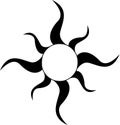 Tribal Sun Tattoo Royalty Free Stock Photo