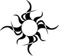 Tribal Sun Tattoo Royalty Free Stock Photo