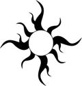 Tribal Sun Tattoo Royalty Free Stock Photo