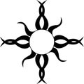 Tribal Sun Tattoo Royalty Free Stock Photo