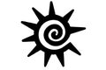 Tribal sun tattoo Royalty Free Stock Photo