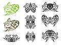 Tribal symbols of small dragon Royalty Free Stock Photo