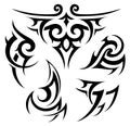 Tribal tattoo set on white Royalty Free Stock Photo