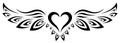 Tribal Tattoo Angels Heart With Wings Royalty Free Stock Photo