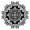 Tribal tattoo art with black flaming pattern