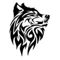 Tribal Tattoo Wolf Head Design