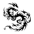 Tribal Tattoo Dragon Head Design Royalty Free Stock Photo