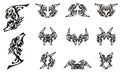 Tribal tattoo imaginary animal symbols