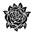 Tribal Tattoo Rose Design Elements Set Pack