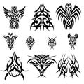 Tribal Tattoo Totemic Design Elements Set Pack