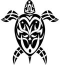 Tribal tattoo turtle