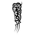 Tribal tattoo vector design template. Sleeve art black pattern arm. Royalty Free Stock Photo