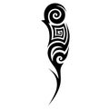 Tribal tattoo vector design template. Sleeve art black pattern arm. Royalty Free Stock Photo