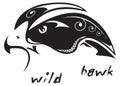 Tribal tattoo Wild hawk Royalty Free Stock Photo