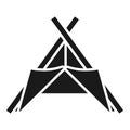 Tribal tent icon, simple style