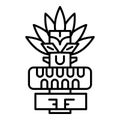 Tribal tiki idol icon, outline style Royalty Free Stock Photo