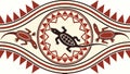 Tribal Turtle Lizard Pattern Vector, Geometric Reptile Design, vector design Generative AI Royalty Free Stock Photo