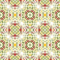 Vector illustration. Seamless African pattern. Ethnic carpet with chevrons and triangles.