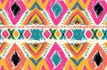 Tribal vector ornament. Seamless African pattern. Ethnic carpet with chevrons. Aztec style. Geometric mosaic on the tile, majolic Royalty Free Stock Photo