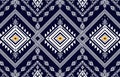 Ethnic abstract triangle pattern art. Seamless pattern in tribal, folk embroidery, and Mexican style. Aztec geometric art ornament Royalty Free Stock Photo