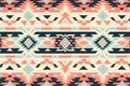 Tribal vector ornament. Seamless African pattern. Ethnic carpet with chevrons. Aztec style. Geometric mosaic on the tile, majolica Royalty Free Stock Photo