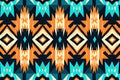 Tribal vector ornament. Seamless African pattern. Ethnic carpet with chevrons. Aztec style. Geometric mosaic on the tile, majolica Royalty Free Stock Photo