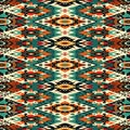 Tribal vector ornament. Seamless African pattern. Ethnic carpet with chevrons. Aztec style. Royalty Free Stock Photo