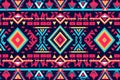 Tribal vector ornament. Seamless African pattern. Ethnic carpet with chevrons. Aztec style. Geometric mosaic on the tile, majolica Royalty Free Stock Photo