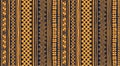 Tribal vector ornament. Seamless African pattern. Ethnic carpet with chevrons and strips.