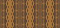 Tribal vector ornament. Seamless African pattern. Ethnic carpet with chevrons and strips.