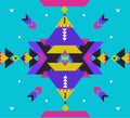 Tribal vector ornament. Seamless African pattern. Ethnic carpet with chevrons and triangles. Aztec style. Geometric