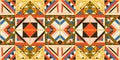 Tribal vector ornament. Seamless African pattern. Ethnic design on the carpet. Aztec style.