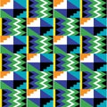 Tribal vector seamless textile pattern - Kente mud cloth style, traditional geometric nwentoma design from Ghana, African Royalty Free Stock Photo