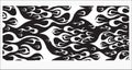 Tribal vector tattoo fire pattern for hand tattoo designs