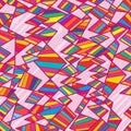Tribal vertical colorful diagonal seamless pattern Royalty Free Stock Photo