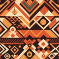 Tribal vintage ethnic seamless pattern. Abstract aztec vector background. Generative AI