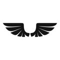 Tribal wings icon, simple style