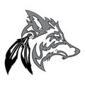 Tribal Wolf head Royalty Free Stock Photo